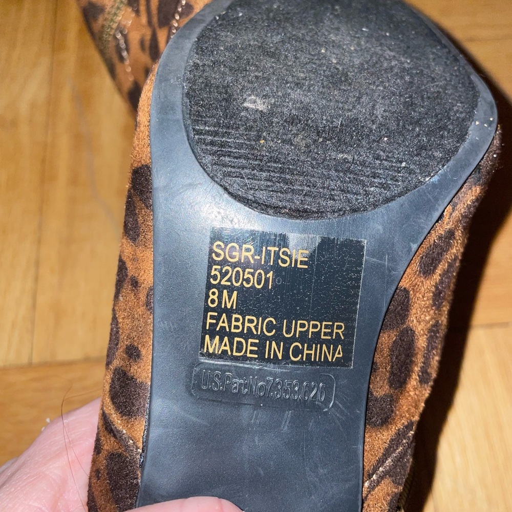 Booties. Size 8. Leopard Print. Good Condition - image 3